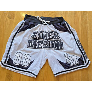 Kobe Bryant Shorts Men S White Lower Merion Front Logo Basketball Headgear